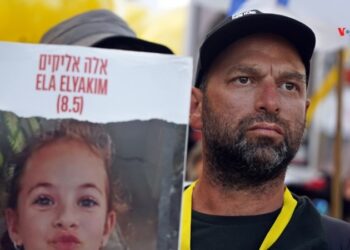 EN FOTOS Libertad para secuestrados por Hamás piden los marchantes que llegaron este sábado a Jerusalén