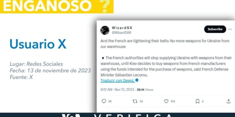 Es engañoso que Francia dejará de suministrar armas de su arsenal a Ucrania: se busca adoptar una nueva estrategia de cooperación