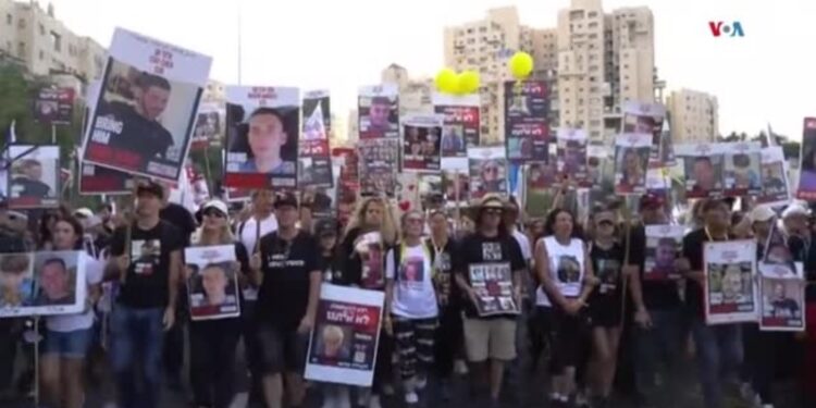 Marcha que pide liberación de personas en poder de Hamás llega a Jerusalén