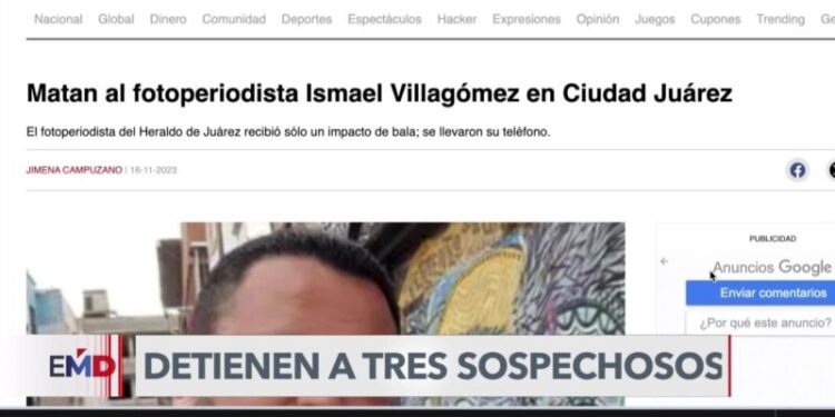 Asesinan a balazos a fotoperiodista en el norte de México