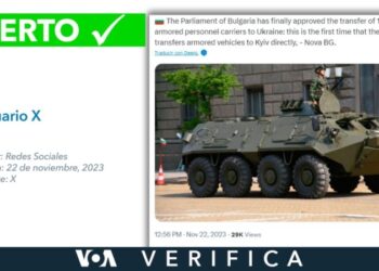 Cierto que Bulgaria aprobó enviar vehículos militares a Ucrania