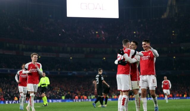 Arsenal se clasificó a los octavos de Champions tras vapulear al Lens