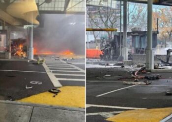 Explosión de un vehículo obligó el cierre del puente en las Cataratas del Niágara