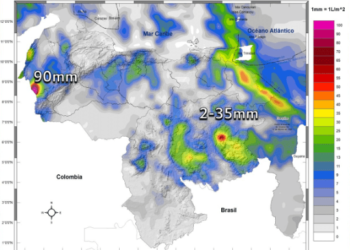 Inameh prevé lluvias y lloviznas en algunas zonas de Venezuela este #17Nov