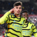 Cabezazo de Havertz puso al Arsenal como líder de la Premier League