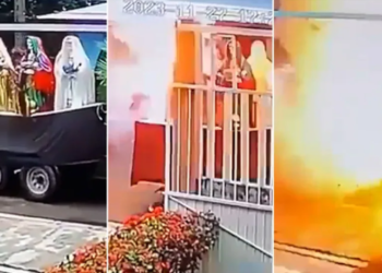 Celebración de la Santa Muerte se convirtió en pesadilla a causa de una fatal explosión (Video)