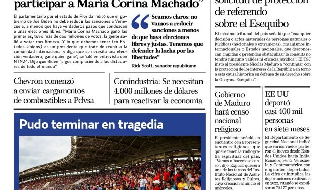 Portadas de este sábado 18 de noviembre de 2023