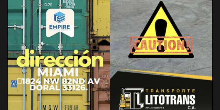 Decomisan municiones enviadas a través de Empire International, una compañía de carga de Miami, que se hallaban en almacén de Transporte Litotrans en Venezuela