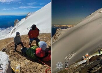 Excursionista fue rescatado tras caer varios metros por la ladera de una montaña en Oregón
