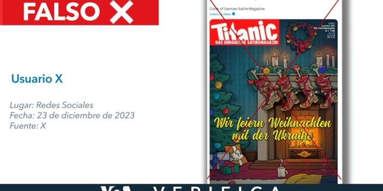 Este “especial de Navidad” de la revista Titanic no es oficial: se trata de un montaje