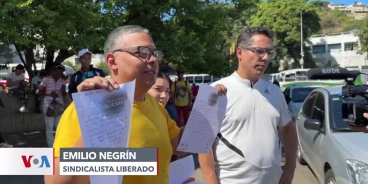 Liberan a 6 sindicalistas venezolanos presos por protestar