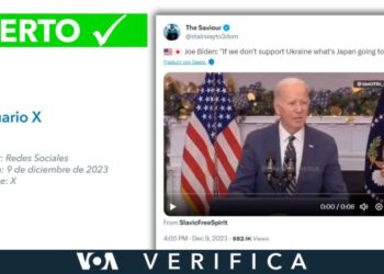 Es real que Joe Biden dijo “si no apoyamos a Ucrania, ¿qué hará Japón?”