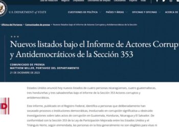 Estados Unidos sanciona a nuevos «actores corruptos» de Guatemala
