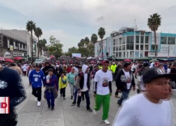 Migrantes acuden a la Basílica de Guadalupe en México