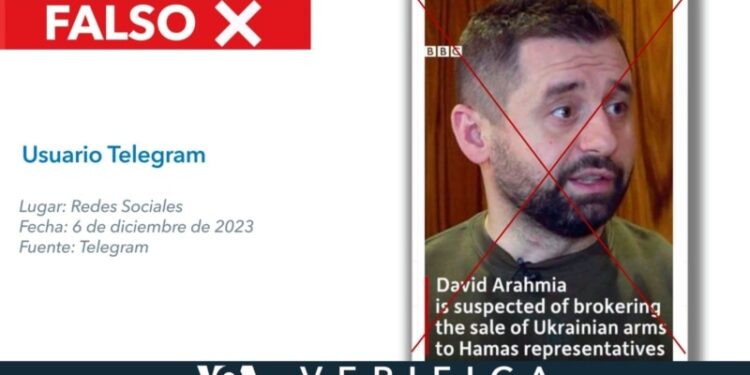 BBC no reportó que un político ucraniano está involucrado en venta de armas a Hamás