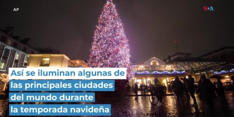 Así se iluminan algunas de las principales ciudades del mundo durante la temporada navideña