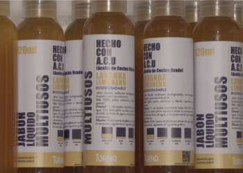 Aceite usado convertido en jabones, una nueva solución para salvar el agua