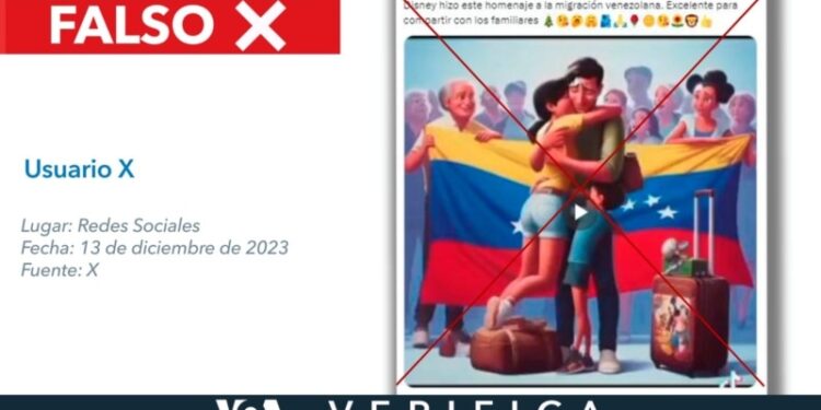 Falso que Disney Pixar hiciera una producción en homenaje a migrantes de Venezuela
