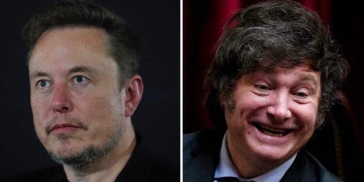 Presidente electo de Argentina Javier Milei y magnate Elon Musk se hacen guiños en X