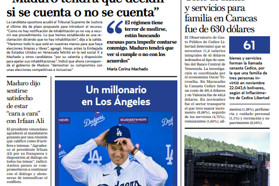 Portadas de este sábado 16 de diciembre de 2023