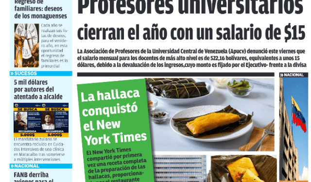 Portadas de este sábado 30 de diciembre de 2023