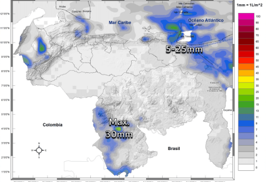 Inameh prevé bajas probabilidades de lluvia en Venezuela este #11Dic