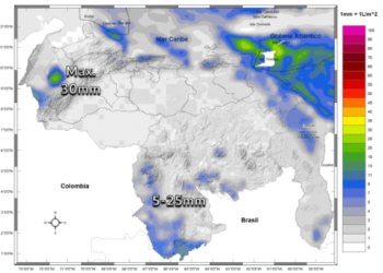 Inameh prevé nubosidad y descargas eléctricas en algunos estados de Venezuela este #12Dic