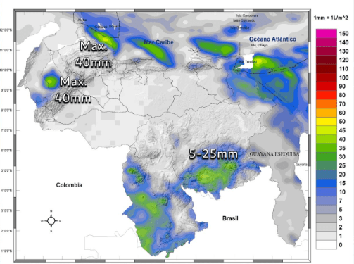 Inameh pronosticó ráfagas de viento y descargas eléctricas en algunas áreas de Venezuela este #13Dic