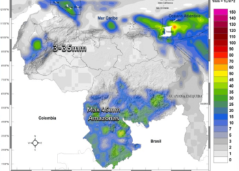 Inameh prevé lluvias y lloviznas en varios estados de Venezuela este #14Dic