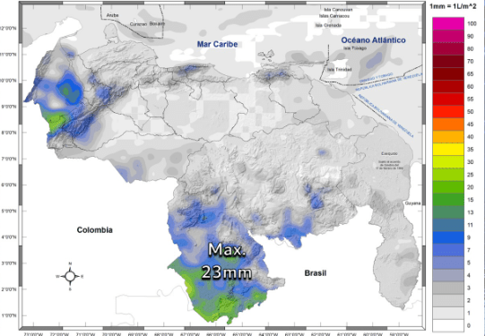 Ráfagas de viento y actividad eléctrica en algunos estados de Venezuela: el pronóstico de Inameh para este #28Dic