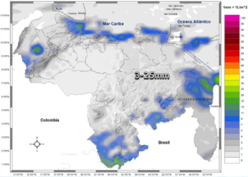 Inameh prevé lluvias y descargas eléctricas en algunos estados de Venezuela este #31Dic