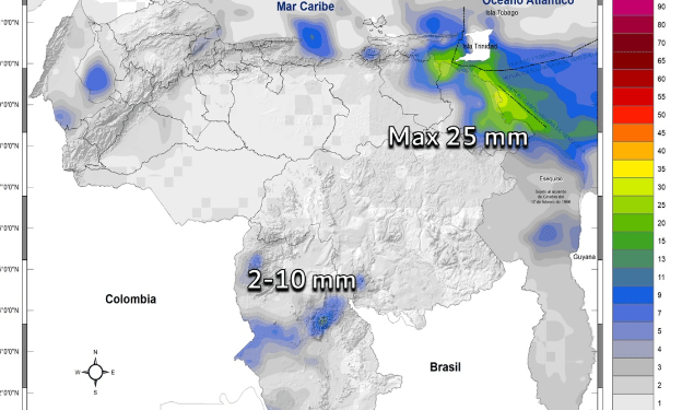 Inameh prevé pocas probabilidades de lluvias en Venezuela este #4Dic