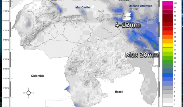 El estado del tiempo en Venezuela este #5Dic, según Inameh