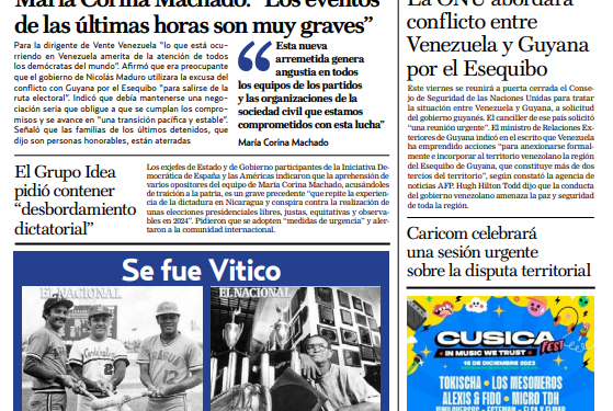 Portadas de este viernes 8 de diciembre de 2023