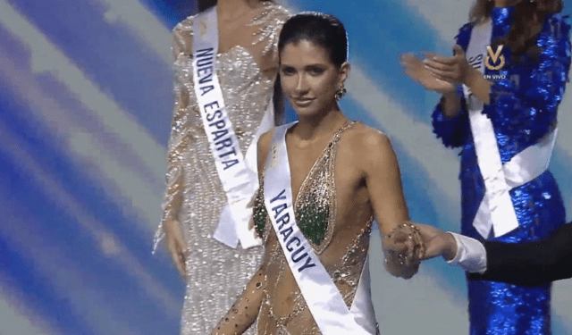 En VIDEO: Miss Yaracuy trastabilló debido a los nervios, pero Maite Delgado acudió al rescate