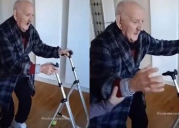 Conmovedor: el tierno reencuentro de un abuelito con su esposa tras estar hospitalizada (VIDEO)