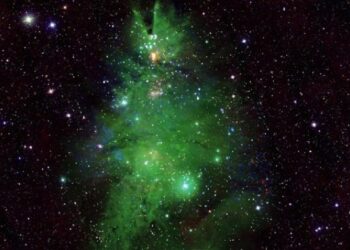La Nasa capta un grupo de estrellas con la apariencia de un árbol de Navidad