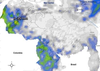 Inameh prevé nubosidad y lluvia en algunos estados de Venezuela este #17Dic