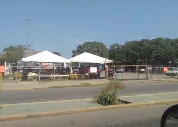 Sede del CNP en Anzoátegui, convertida en mercado de verduras