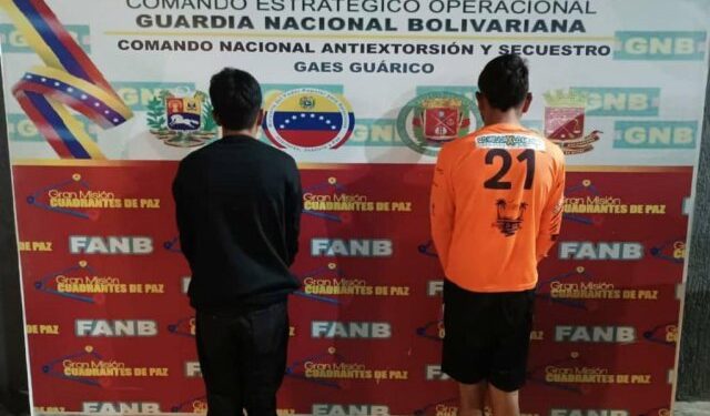 Capturan a dos integrantes del Tren del Llano cuando extorsionaban a un comerciante en Guárico