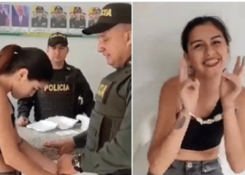 Joven se burló de la policía mientras era detenida: su indignante acción quedó en VIDEO