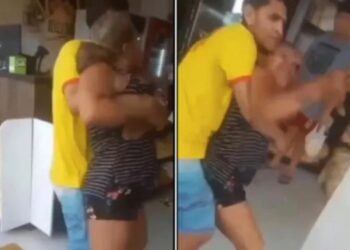 Mujer desató su furia en una panadería porque empleada le dijo “mi amor” a su esposo (VIDEO)