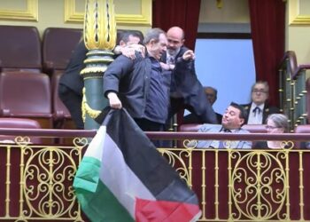Activistas pro Palestina interrumpen la intervención del canciller español en el Congreso (Video)