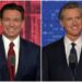 Momento tenso en el debate: DeSantis se burló de Newsom porque sus suegros se mudaron de California a Florida