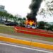Incendio de un autobús en Barquisimeto dejó siete heridos (VIDEO)