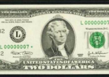 El curioso número de serie que hace que un billete de dos dólares pueda valer miles