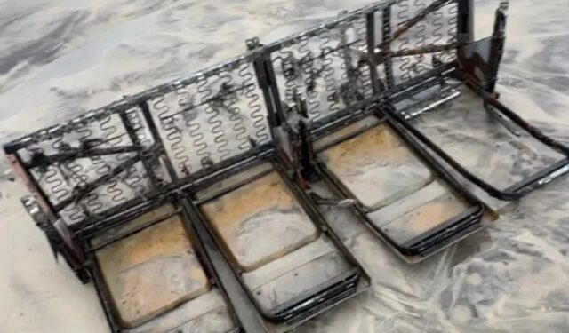 ¿Los restos de un avión? La misteriosa fila de asientos que apareció en playa de Nueva Jersey (VIDEO)