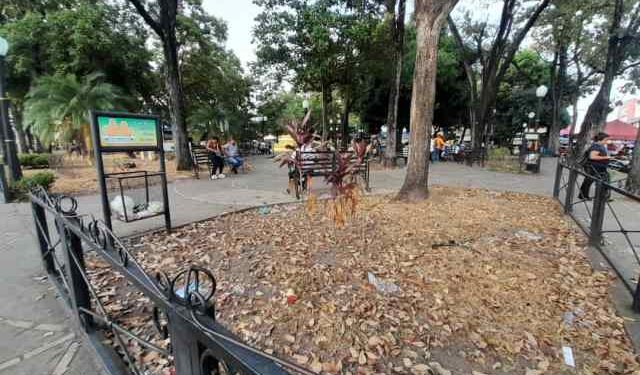 Sucia, descuidada y sin arreglos navideños está la Plaza del Estudiante: Alcalde chavista es el Grinch de Barinas