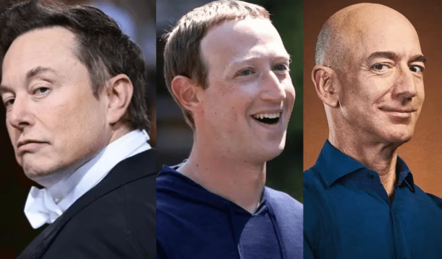 Elon Musk, Mark Zuckerbeg y Jeff Bezos, los que más riqueza generaron en 2023