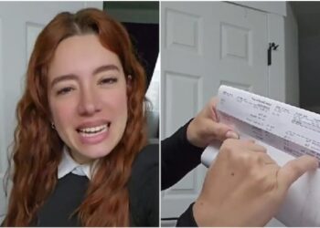 Latina mostró el cheque que recibió en su primer trabajo en EEUU y se llevó una dolorosa decepción (VIDEO)